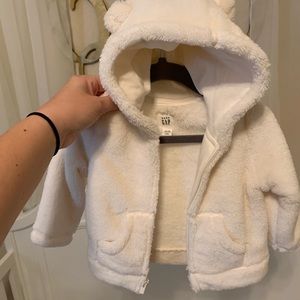 Baby Gap Sherpa style zip up hoodie